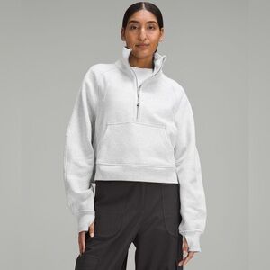 NWT Lululemon Scuba Oversized Half-Zip Hoodie - Heathered Grey - XS/S